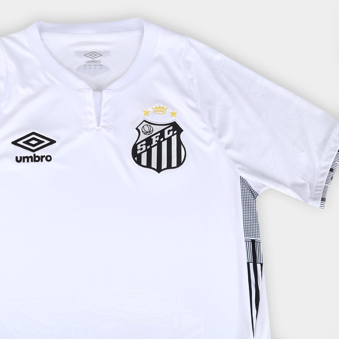 Camisa Santista I 24/25 Torcedor Umbro Masculina - Branca