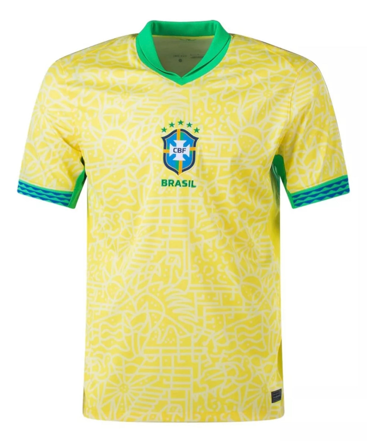 Camisa Seleção Brasileira I 24/25 - Torcedor Nike Masculina - Amarela com detalhes em verde