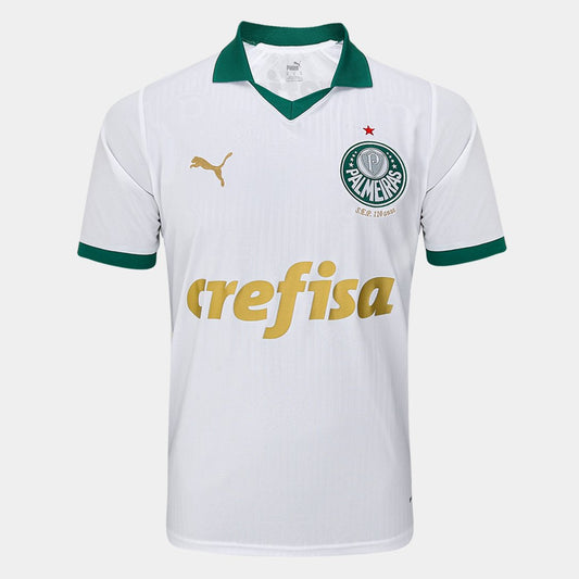 Camisa Palmeiras Torcedor - Temporada 24/25 - Branca - Crefisa - Polo