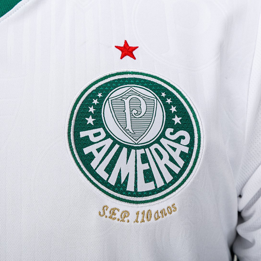 Camisa Palmeiras Torcedor - Temporada 24/25 - Branca - Crefisa - Polo